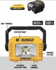 New Dewalt 12V/20V Led Compact Task Light 2AH Battery & Charger DCL077D1. Price: $130.00.