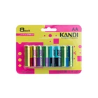 Kandi Aa Lithium Rechargeable Batteries 8 Pack Double Long Lasting New. Price: $39.43.