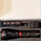 Skyfire Led Rechargeable Metal Flashlight, Usb Powered, Black/red Open. Price: $95.00.
