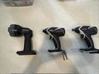 Panasonic 14.4V Cordless Impact Driver EY7540, Wrench EY7541, Flashlight EY3740 Used. Price: $400.00.