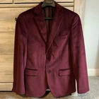 Alfani Mens Slim Fit Solid Velvet Sport Long Sleeves Coats Burgundy Size 38R Nwt New. Price: $60.40.