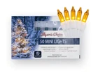 50 Mini Incandescent Yellow Gold Lights On White Cord New. Price: $5.99.