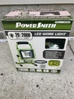 Powersmith Work Light Led 2000 Lumens- Impact Resistant Glass Compact New. Price: $30.00.