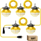 Construction String Lights With Protective Cage, IP65 50FT-CAGE-2PRONG New. Price: $60.99.