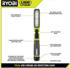 Ryobi Usb Lithium Inspection Light FVL56 * Bare Tool Tested Open. Price: $32.00.