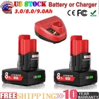 4-1X 8.0AH Battery For Milwaukee M12 Lithium Extended Capacity 48-11-2460 New. Price: $67.99.