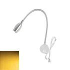 Youngine 3W Led Reading Lamp, Flexible Bedside Silver-warm White New. Price: $30.99.