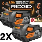 2 Pack For Ridgid R840085 6.0AH Lithium-ion Battery Rigid 18VOLT R840087 Us New. Price: $63.99.