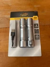 Defiant 2-PACK 500 Lumens Rechargeable Aluminum Flashlights With Usb Cables New. Price: $19.00.