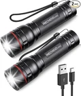Rechoo Rechargeable Flashlights High Lumens, 2 Pack G1000 Super Bright New. Price: $29.99.