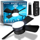 Bell Howell Socket Breeze Ceiling Fan Light Remote Led Screw E26 New. Price: $54.99.
