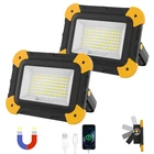 Aumio 2-PACK Portable Flood Light 4000MAH Magnetic Rechargeable Led Work New. Price: $54.46.