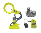 New Ryobi 18V Cordless Led Magnifying Clamp Light Kit W/ 4AH Battery And Charger Open. Price: $104.99.