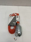 Woods 0681 25 Foot Orange Work Light With Metal Guard And Built In Outlet New. Price: $19.99.