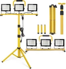 21000LUMEN Led Work Lights With Stand - 3 Head Portable On Yellow New. Price: $97.82.