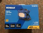 Kobalt 40V 2200-LUMENS Led Battery Op & Plug-in Rechargeable Work Light #5192701 New. Price: $65.00.