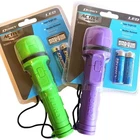 Dorcy Flashlight Led Active Series 2 Pack Green & Purple 6" Lightweight Durable New. Price: $18.00.