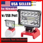 Outdoor Led Work Light For Milwaukee 18V Li-ion Battery With Usb Indoor New. Price: $25.99.
