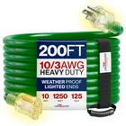 Outdoor/indoor Extension Cord Heavy Duty 3 Prong Sjtw, Flexible Long Power New. Price: $147.99.