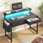 31.5 Inch Computer With 2 Drawers Led Lights Home Office Desks Side Pocket New. Price: $59.98.