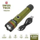 Swiss Tech 5000 Lumen Rechargeable Led Flashlight With IP67 Waterproof Magnetic New. Price: $53.99.