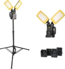 12000LM Cordless Work Light, 85W Dual-head With Tripod, Compatible De New. Price: $174.00.