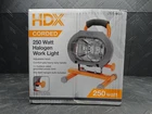 Hdx 250-WATT Portable Halogen Work Light Open. Price: $13.99.