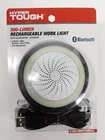Hyper Tough 500-LUMEN Rechargeable Work Light With Speaker, Red, Black New. Price: $25.00.