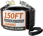 14/3 Gauge Black Outdoor Extension Cord 150 Ft Waterproof With Lighted Indicator New. Price: $97.99.