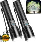 Alstu Rechargeable Led Flashlight 99000LM 2 Pack New. Price: $34.99.