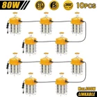 10X 80W Linkable Led Temporary Construction 5000K Tunnel Job Site Lighting New. Price: $613.89.