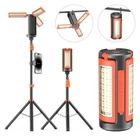 3-HEAD Rechargeable Led Camping Light 10000MAH, 67" Adjustable Stand, Tripod New. Price: $56.99.