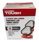 Hypertough 2-PACK 500 Lumen Portable Led Work Light Model LM58317-2 Battery Op New. Price: $29.99.