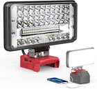 Ecarke Led Work Light Compatible With Milwaukee 18V Battery, 7'' 100W, Red New. Price: $42.99.