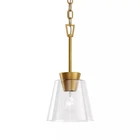 Kichler Zandi Classic Gold Modern Clear Glass Cylinder Mini Pendant Light New. Price: $44.99.
