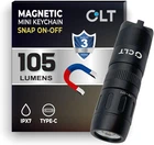 Mini Edc Rechargeable Flashlight Magnetic Keychain, Snap On/off, 105 Lumen, Port New. Price: $38.09.
