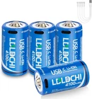 Pack 4100MWH 1.5V Rechargeable Lithium Batteries With Usb-c Charging Cable New. Price: $28.23.