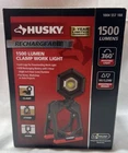 Husky Clamp Led Work Light 1500-LUMEN Rechargeable Impact Resistant Cordless New. Price: $40.99.