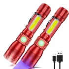 Uv Flashlight Rechargeable, Black With Magnet&side Work Ligh... New. Price: $48.49.