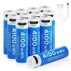 Insziii 4100MWH Lithium Batteries Aa Rechargeable 12 Pack 1.5V Double Li-ion New. Price: $89.64.