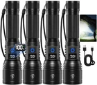 Rechargeable Flashlights Led High Lumens 4PACK Super Bright Tactical Ruboliy New. Price: $59.99.
