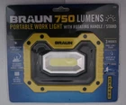 750 Lumen Led Portable Work Light With Rotating Handle/stand 3 Modes New. Price: $37.99.