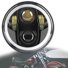 Motorcycle Headlight, 5-3/4INCH Round Black Projector With White Dr... New. Price: $53.56.